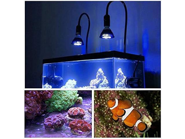 HIGROW LED Aquarium Light Blub, Wolezek 36W LED Plant Grow Light Bulb with 18x2W 450-460nm Blue LEDs for Indoor Plants Veg and Aquarium Plants Growing