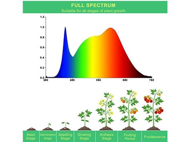 Dubofu Grow Light Bulbs LED - Full Spectrum Light Bulb for Indoor Plants - 11W Plant Light Bulbs for Seed Starting, Hydroponics, Greenhouse - 100W...
