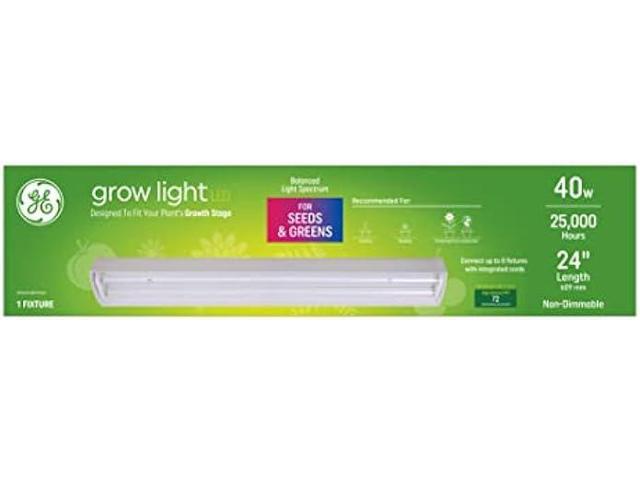 GE Grow Light for Plants, LED Plant Light Fixtures for Seeds and Greens with Balanced Light Spectrum, 24 Inches