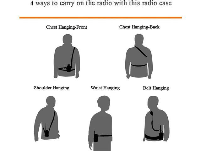 Walkie Talkie Holder Two Way Radio Case Universal MSC-20C Radio Holster Nylon Radio Pouch for GPS Kenwood Yaesu Icom Motorola Baofeng UV5R UV82 TYT...