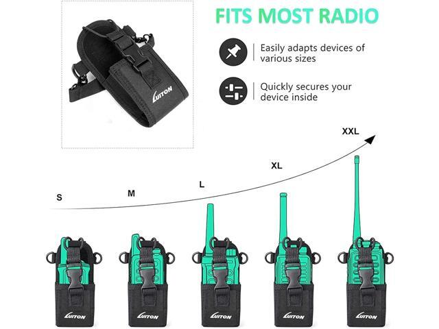 Radio Holder Walkie Talkie Pouch Molle Radio Pouch BaoFeng Radio Holster Strap Radio Case for Duty Belt Compatible with BaoFeng UV5R 888S F8HP...