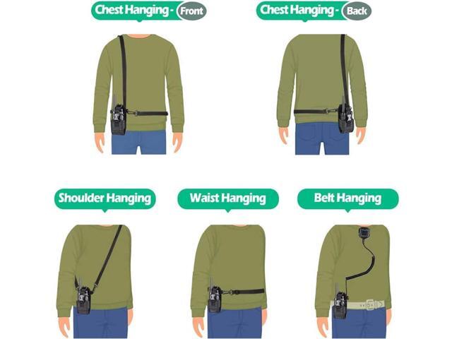 Radio Holder Walkie Talkie Pouch Molle Radio Pouch BaoFeng Radio Holster Strap Radio Case for Duty Belt Compatible with BaoFeng UV5R 888S F8HP...