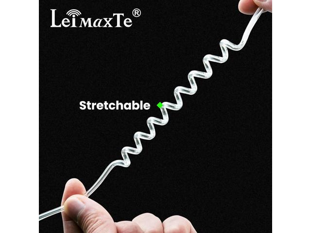 LEIMAXTE Acoustic Tube Earpiece Coil Tubes Replacement for Two Way Radio Headsets FBI Style Motorola Kenwood Walkie Talkie Earpieces with 2X Radio...
