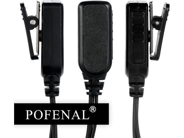 POFENAL RDM2070D CLS1110 CLS1410 Single-Wire Walkie Talkie Earpiece Compatible for Motorola CP200 GP2000 XU1100 PRO1150 MU12 Radio with PTT Mic...