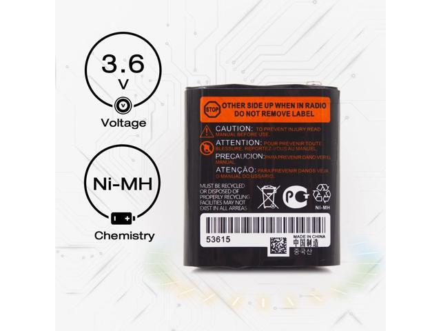 elxjar (5-Pack) 3.6V 1000mAh Rechargeable Batteries for Motorola 53615 m53615 KEBT-071A KEBT-071-B KEBT-071-C KEBT-071-D Talkabout 5950 T4800 T4900...