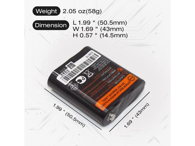 elxjar (5-Pack) 3.6V 1000mAh Rechargeable Batteries for Motorola 53615 m53615 KEBT-071A KEBT-071-B KEBT-071-C KEBT-071-D Talkabout 5950 T4800 T4900...