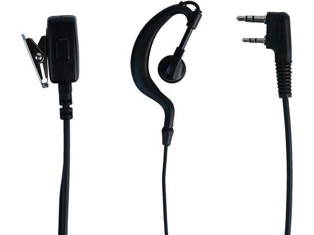 Caroo Walkie Talkieds Earpiece G Shape Headset with Mic PTT for Kenwood TK-2107 TK-3107 BaoFeng Uv-5r Bf-888s 2 Way Radio10 Pack