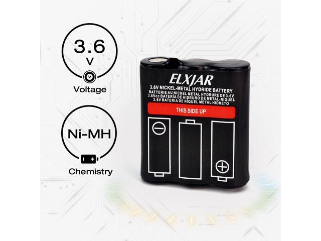 (2-Pack) 3.6V 800mAh PMNN4477AR Ni-MH Battery Pack Replacement for Motorola PMNN4477A Two-way radio battery, Compatible with Motorola T200 T400...