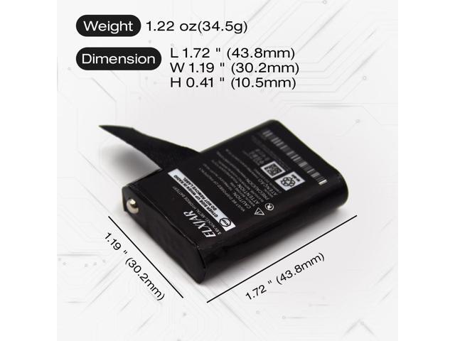 elxjar (2-Pack) 3.6V 700mAh AAA Ni-MH Rechargeable Battery Pack for Motorola GMRS/FRS, 53617, KEBT-086-B