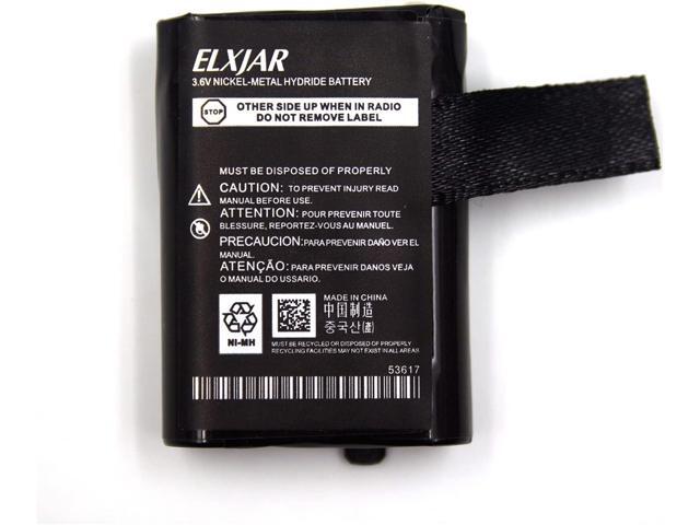 elxjar (2-Pack) 3.6V 700mAh AAA Ni-MH Rechargeable Battery Pack for Motorola GMRS/FRS, 53617, KEBT-086-B