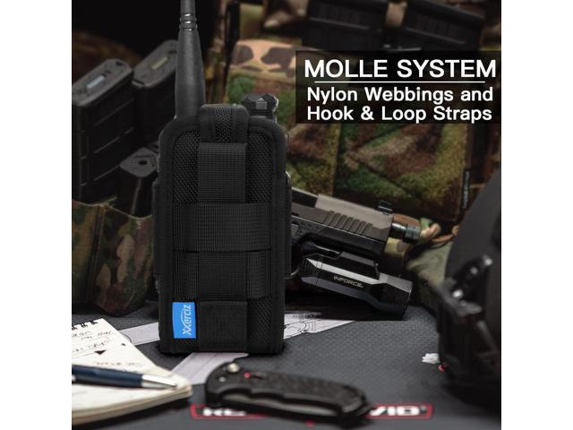 Xxerciz Radio Holder Radio Case Heavy Duty Radios Pouch Bag for Two Ways Walkie Talkies Radio Holder for Baofeng, Motorola, Midland CB Walkie Talkies