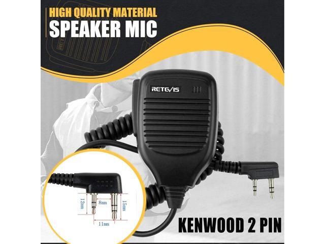 Retevis Shoulder Speaker Mic 2 Pin Walkie Talkie Speaker Microphone Compatible with Retevis H-777 RT21 RT22 RT68 RT86 RT85 RT22S RT19 RT17 Baofeng...