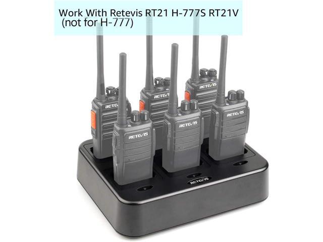 Retevis RT21 Six-Way Multi Unit Rapid Gang Charger Compatible with Retevis RT21 RT21V RT28 H-777S (not for H-777) RT53 Walkie Talkie and Batteries...