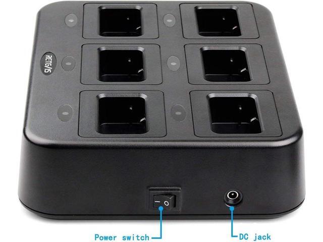 Retevis RT21 Six-Way Multi Unit Rapid Gang Charger Compatible with Retevis RT21 RT21V RT28 H-777S (not for H-777) RT53 Walkie Talkie and Batteries...