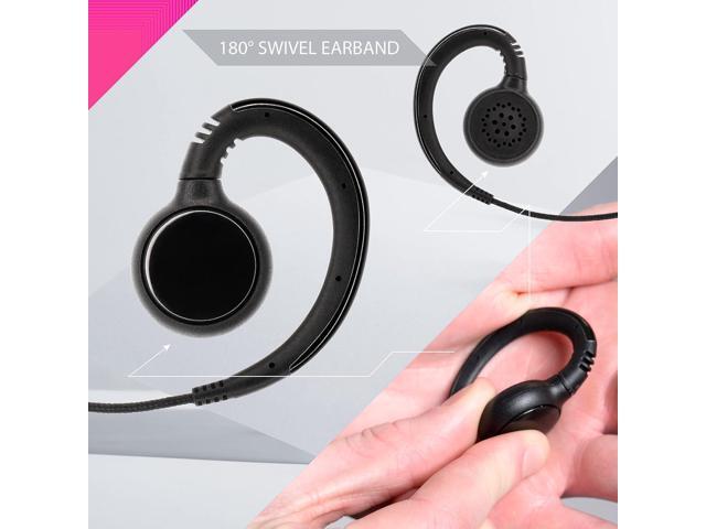 AEH3000-M1 Swivel C-Shape Style Earpiece with PTT for Motorola CP200D CP100D R2 DEP450 BPR40D CP200 CP185 BPR40 CLS1410 CLS1110 DTR700 DTR650...
