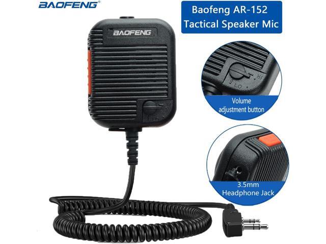 Baofeng Walkie Talkie Handheld Military Grade AR-152 Volume Adjustable Speaker Mic, Shoulder Microphone for BaoFeng AR-152 UV-5R BF-F8HP UV-S9 Plus...