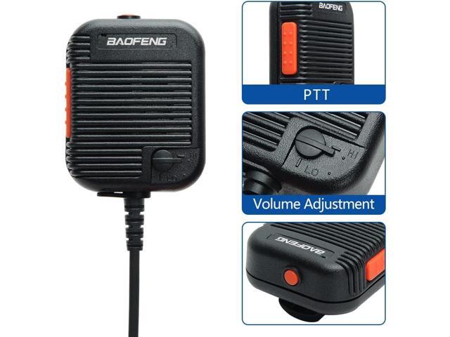 Baofeng Walkie Talkie Handheld Military Grade AR-152 Volume Adjustable Speaker Mic, Shoulder Microphone for BaoFeng AR-152 UV-5R BF-F8HP UV-S9 Plus...