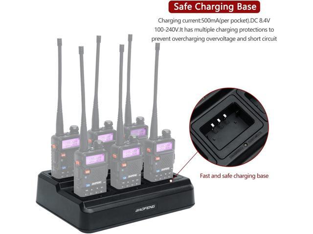 Baofeng UV-5R Six Way Charger Two Way Radio Multi Unit Charger Station for UV-5R UV-5R+ UV-5RE UV-5RTP UV-5X3 BF-F8HP RT-5R RT-5RV MK4 Radio and...