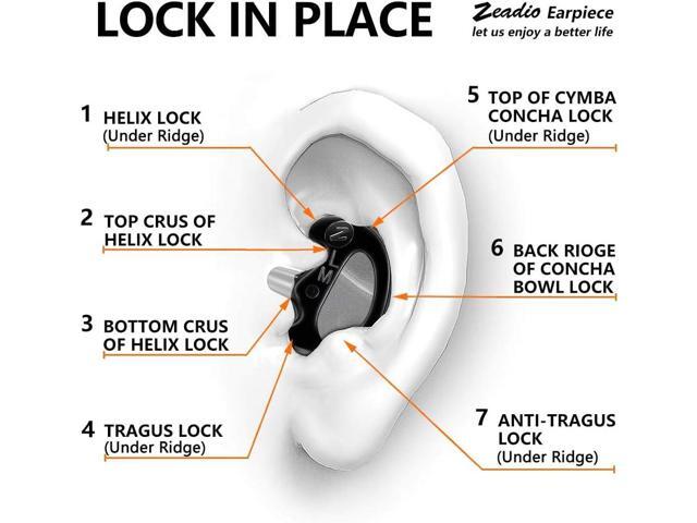 Zeadio 8-Pair Radio Earpiece, Soft Silicone Earmould Earbud Earplug for Walkie Talkie Acoustic Earpiece Headset, Two-Way Radio Coil Tube Audio Kits...