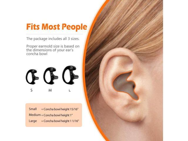 Zeadio 8-Pair Radio Earpiece, Soft Silicone Earmould Earbud Earplug for Walkie Talkie Acoustic Earpiece Headset, Two-Way Radio Coil Tube Audio Kits...