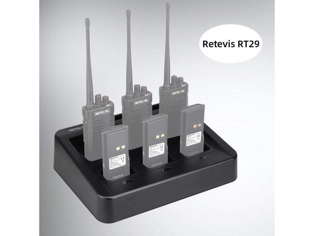 Retevis RT29 Ailunce HD1 Walkie Talkie Six-Way Charger, Practical Multi Charger Compatible with Retevis RT29 RB23 Ailunce HD1 Two Way Radio (1 Pack)