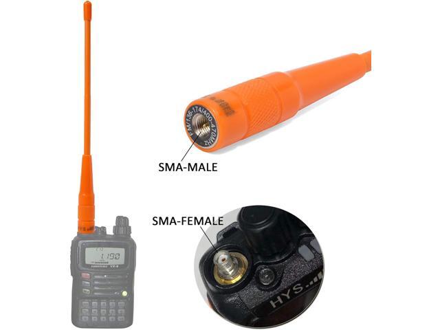 HYS 2m 70cm SMA Male Antenna, VHF UHF Soft Whip 2 Way Radio Antenna for 136-174/400-470Mhz Walkie Talkie YAESU/Vertex VX-3R VX-6R VX-7R VX-8R...