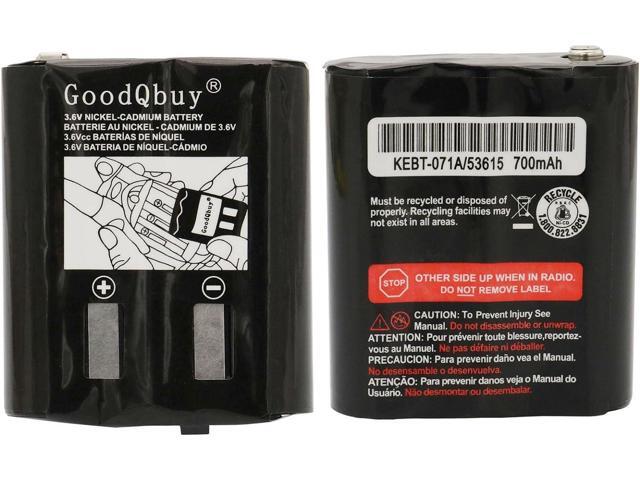 GoodQbuy 2Pcs 700mAh 3.6V Replacement NiMH Two-Way Radio Battery Packs for Motorola Talkabout Radios MS350R MT350R EM1000 MC220R MR355 FV800 T4800