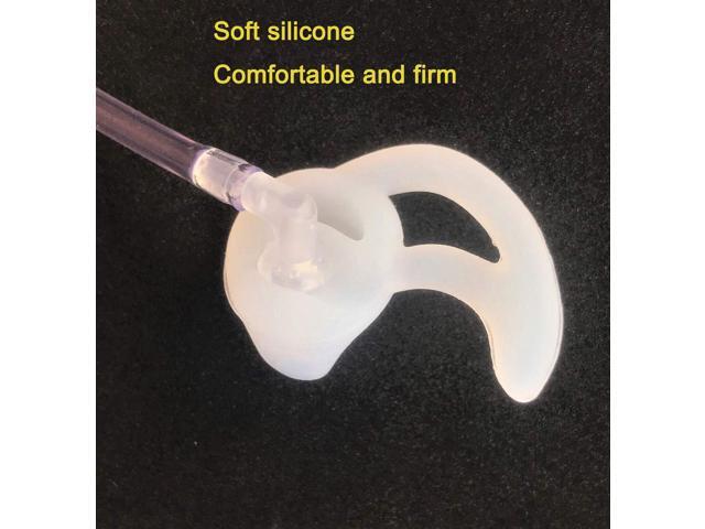 Silicone Fin Ear Mold for Two Way Radio Earpiece Replacement Earmold Earbud Tips for Surveillance Police Earpiece Coil Tube Headset (2 Pair Fin...