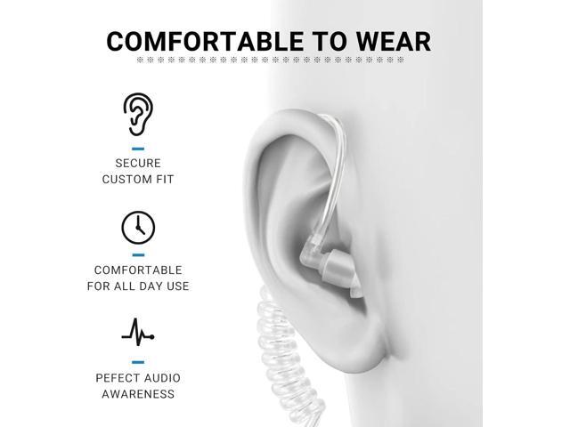 ONE2MAX Earpiece for Walkie Talkie Radio with Mic - Headset for Walkie Talkie 2 Pin with Ptt for Baofeng Retevis Kenwood Arcshell
