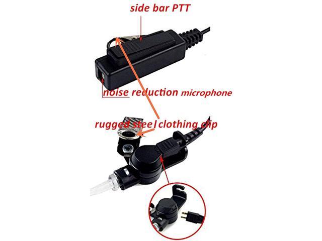 2 Wire Acoustic Tube Earpiece Mic Headset Mic Compatible with Motorola XTS 1500 XTS 2500 XTS 3000 XTS 3500 XTS 5000 XTS 5000R HT 1000 JT 1000 MTX...