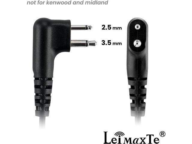 LEIMAXTE RDM2070D Earpiece for Motorola,Compatible CLS1110 CLS1410 CP185 CP200D RDU4100 2 Way Radio Headset with Mic PTT 2 Pin FBI Security...