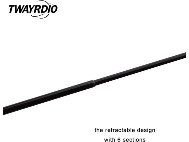 TWAYRDIO Dual Band VHF UHF Ham Radio Telescopic Antenna SMA Male 42 inch Retractable Replacement Long Antenna for Walkie Talkie Yaesu Vertex VX-3R...