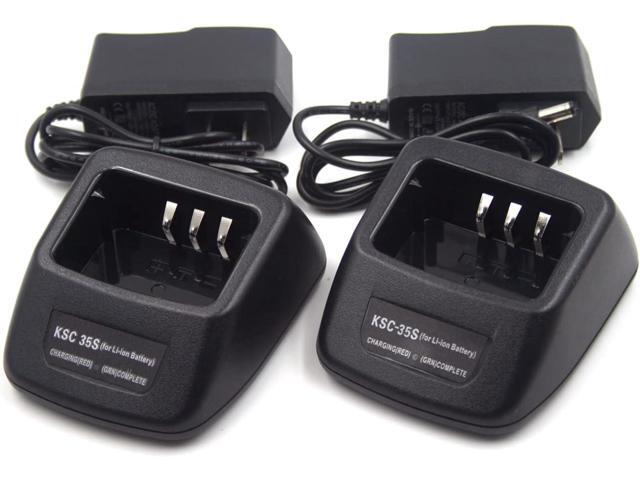 (2-Pack) kSC-35s Rapid Quick Charger for Kenwood Radio TK-2200 TK-2200L TK-2206 TK-2202 TK-2207 TK-2207G TK-3200 TK-3200L TH-K20 TH-K20A TK-2000...