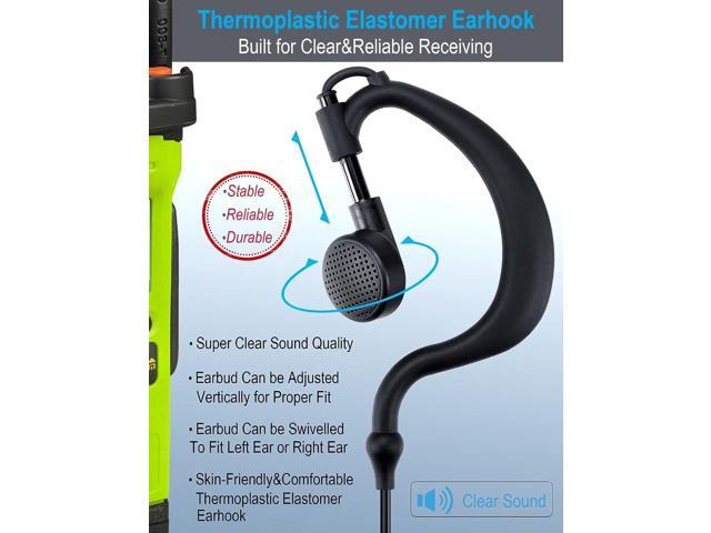 commountain CP200D CP100D Earpiece Compatible for Motorola Radios R2 CP200 CP185 BPR40 BPR40D CLS1410 CLS1110 DTR700 DTR650 RDU4100 RDU4160D...