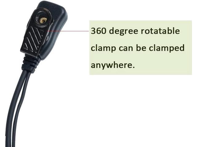 BVMAG Cp200d Earpiece for Motorola,Walkie Talkie Headset G Shape with Ptt Mic for Cp200 cls1110 cls1410 Cp185 Rdm2070d Two Way Radio