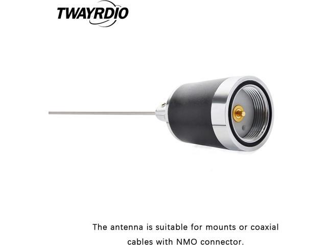 TWAYRDIO NMO Dual Band Antenna, 144MHz VHF and 430MHz UHF Two Way Antenna for Motorola Kenwood Icom Vertex Blackbox HYT Hytera Mobile Radios,...