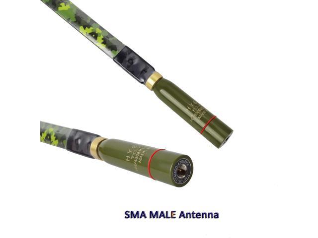 HYS SMA Male Base 15.3inch HT Antenna CS Tactical Foldable 2m/70cm Walkie Talkie Antennas for TYT MD-UV380 MD-UV390 YAESU VX-6R Yaesu FT50RH FT60...