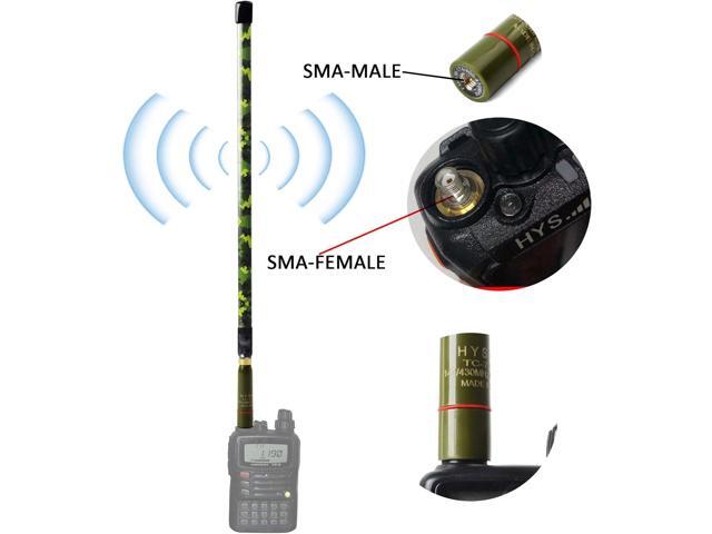 HYS SMA Male Base 15.3inch HT Antenna CS Tactical Foldable 2m/70cm Walkie Talkie Antennas for TYT MD-UV380 MD-UV390 YAESU VX-6R Yaesu FT50RH FT60...