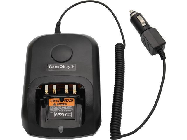 GoodQbuy Ni-MH Ni-CD Li-ion 12V/24V Battery Charging Dock DC Adapter Car Charger is Compatible with Motorola Radios XPR7550 XPR-6300 XPR-6550 XiR...
