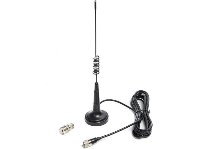 CB Antenna 27MHz Handheld CB Radio Antenna Magnetic Mount 14 Inch CB Radio Antenna PL259 & BNC Male Compatible with Cobra Midland Uniden President...