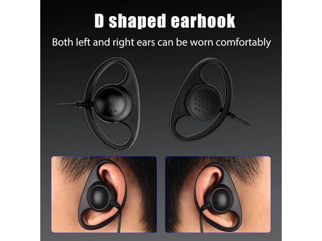 Retevis Clear Earhook Ear Pieces for Walkie Talkie 2 Pin, Coil Tube, Compatible RT22 RT21 H-777 RT68 H-777S RT22S RT15 RB29 Two Way Radios, 2 Way...