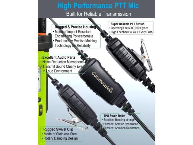 commountain SL300 SL3500e Earpiece with Mic Compatible for Motorola Radios TLK 100 TLK 110 SL7550 SL7550e SL7580 SL7580e SL7590 SL7590e SLN 1000...