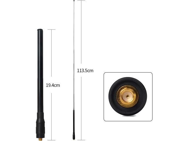 HYS 70-1000MHz Wide Band Telescopic Antenna SMA-Female Mobile Radio Antenna for BaoFeng UV5R UV5RE BF-888S Series Kenwood/HYT/LINTONT Series Two...