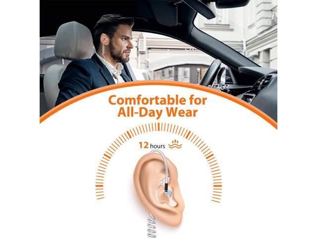 Zeadio Earmould Earpiece Earbud Earplug for Two-Way Radio Coil Tube Audio Kits (Clear, Pair of 16)