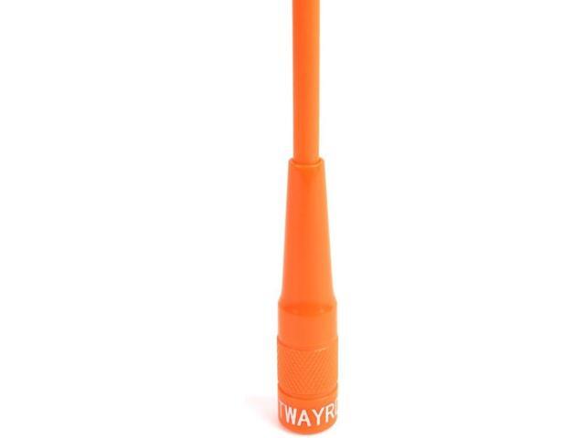 TWAYRDIO SMA Male 15inches Walkie Talkie Antenna for YAESU VX150 VX6R FT50 FT60 FT70D FT3DR FT5DR, 144/430MHz Orange Soft Whip Handheld Radio...