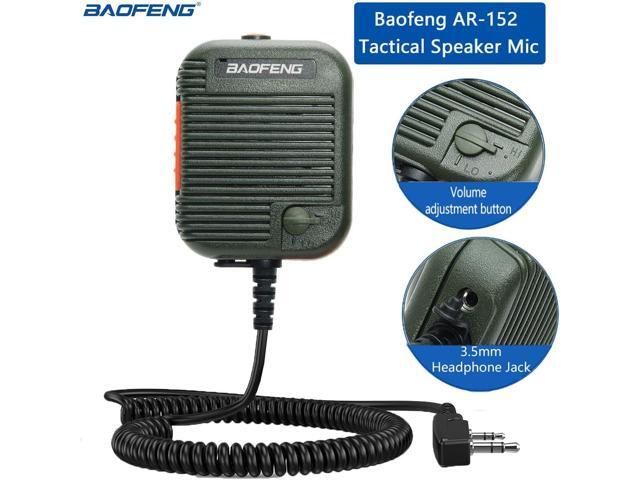 Baofeng AR-152 Tactical Speaker Mic Shoulder Microphone Volume Adjustable Military Grade Handheld Speaker for BaoFeng UV-5R UV-82 BF-888S RETEVIS...