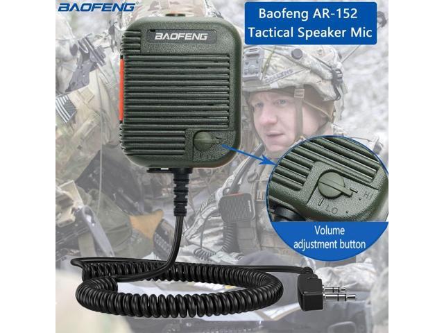 Baofeng AR-152 Tactical Speaker Mic Shoulder Microphone Volume Adjustable Military Grade Handheld Speaker for BaoFeng UV-5R UV-82 BF-888S RETEVIS...