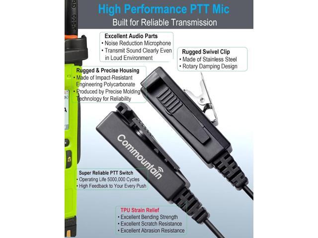commountain APX 6000 XPR 7550e Earpiece with Mic for Motorola Radios APX 8000 APX 7000 4000 XPR 7350e 7580e 7380e XPR 7550 7350 APX6000 APX7000...