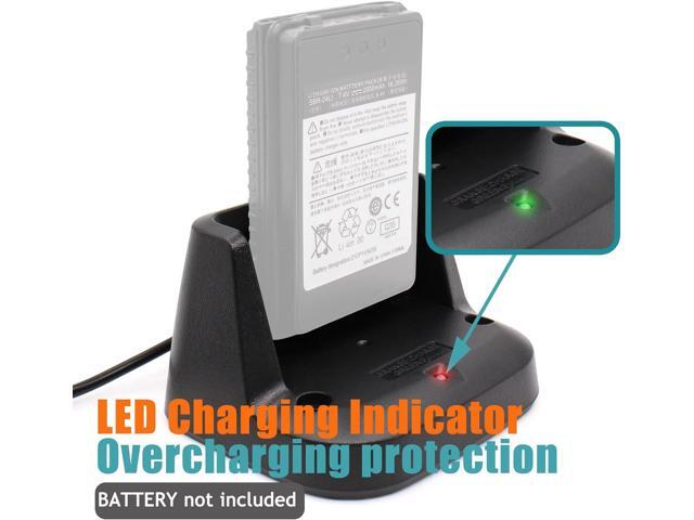 Replace SBH-28 Charger Compatible for Yaesu FT-70DR FT-70D FT-70 Radio Yaesu SBR-24li Battery Desktop Rapid Charger