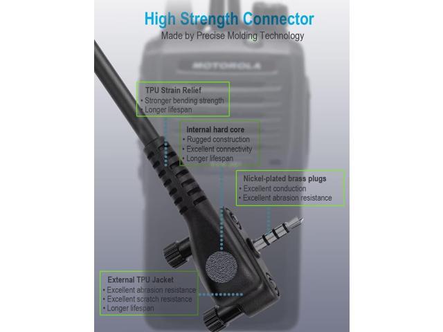 Speaker Mic with Reinforced Cable for Motorola Vertex Radios VX-210 VX-410 VX-231 VX-261 VX-264 VX-351 VX-354 VX-451 VX-454 VX-459 EVX-531 EVX-534...